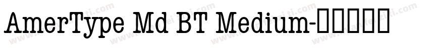 AmerType Md BT Medium字体转换